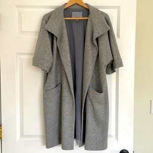 Nordstrom Classiques Entier grey wool flannel coat